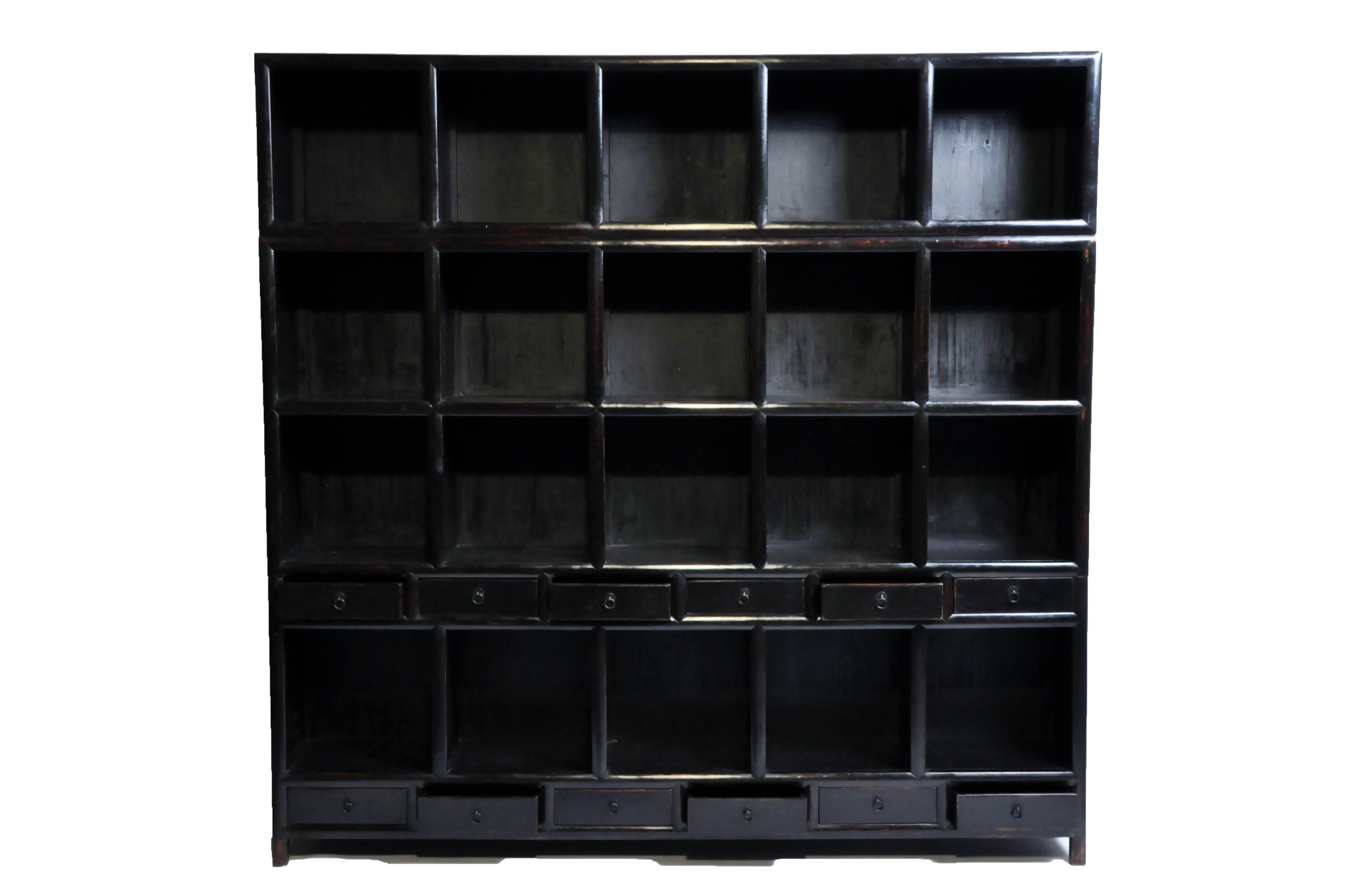 Contemporary Impressive Chinese Display Cabinet with 12 Drawers