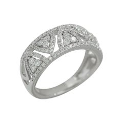 Impressive Classic Diamond White Gold Earrings
