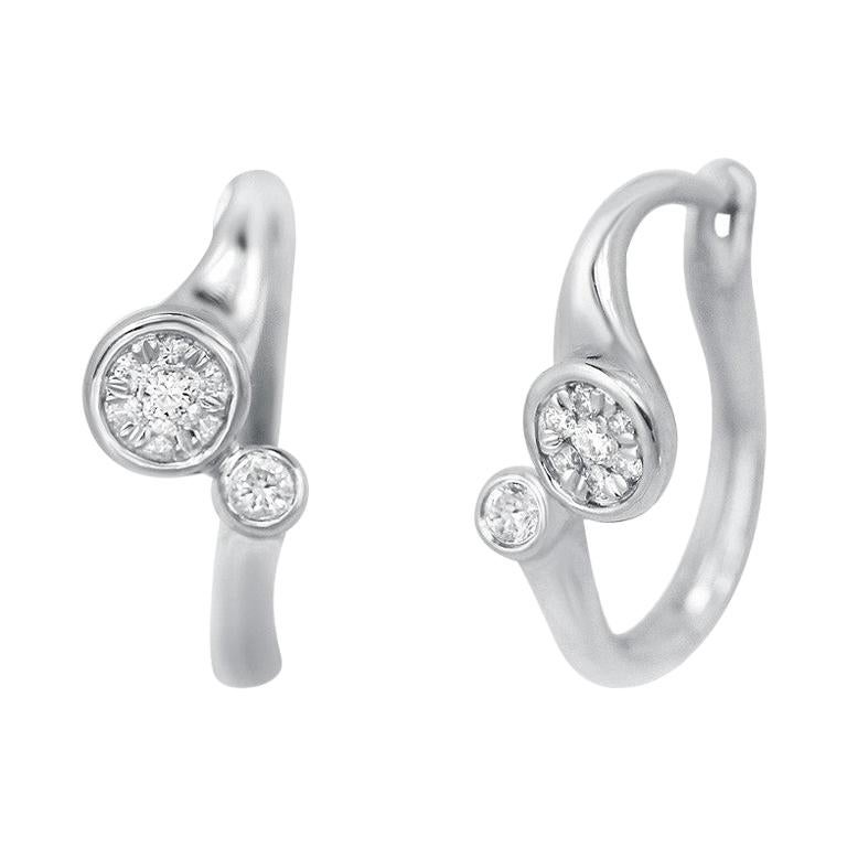 Beeindruckende klassische Diamant-Ohrringe aus Weißgold