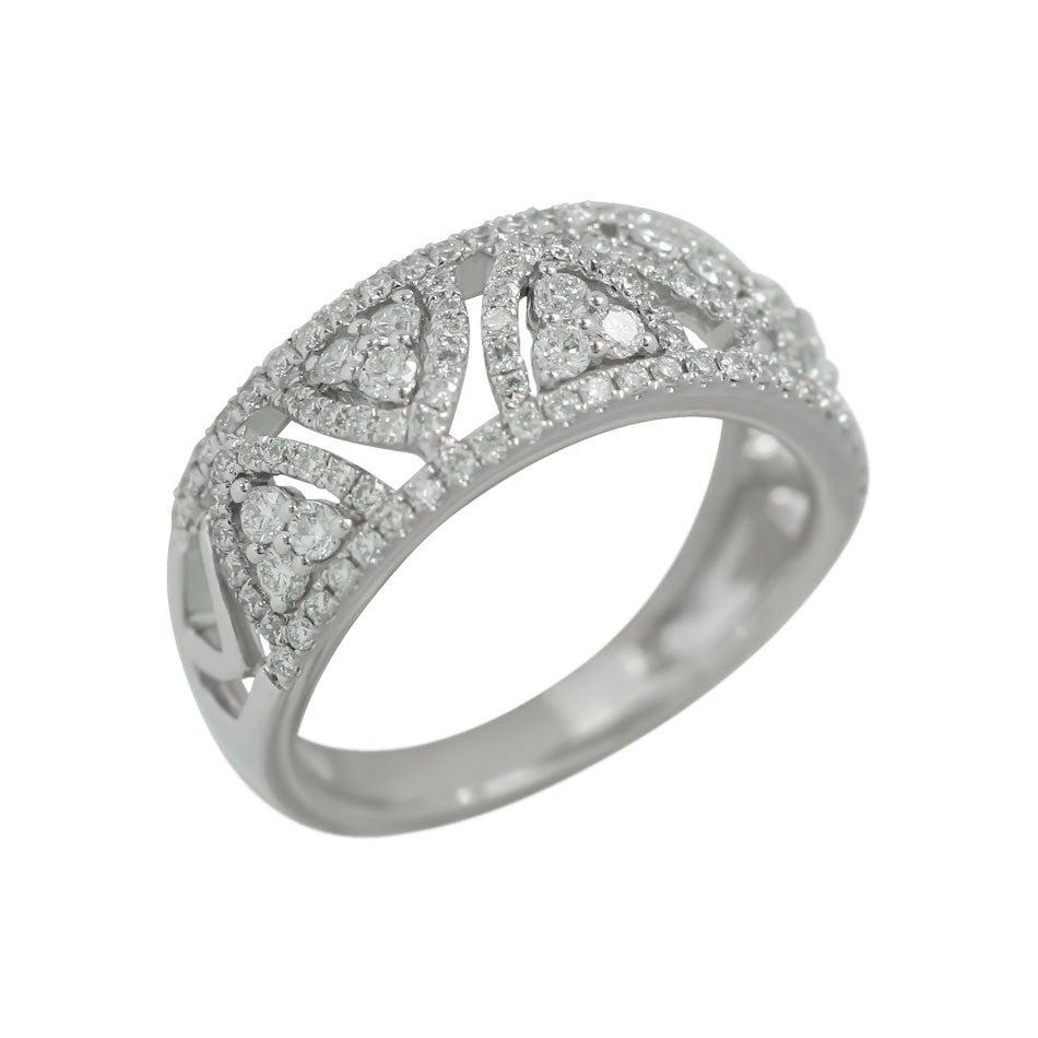 For Sale:  Impressive Classic Diamond White Gold Ring 3