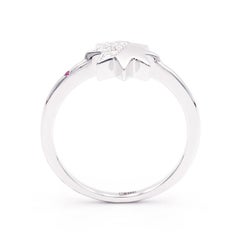 Impressive Classic Ruby Diamond White Gold Ring