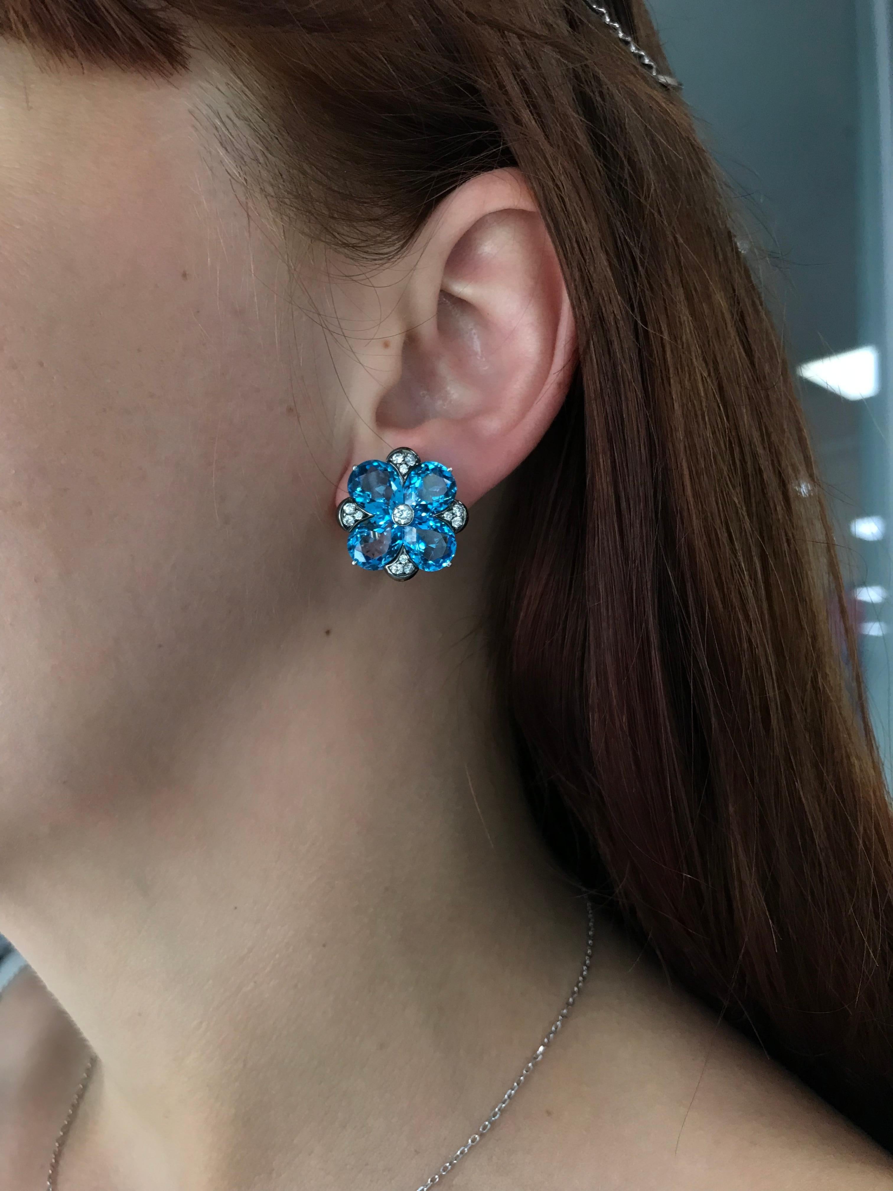 blue clip earrings