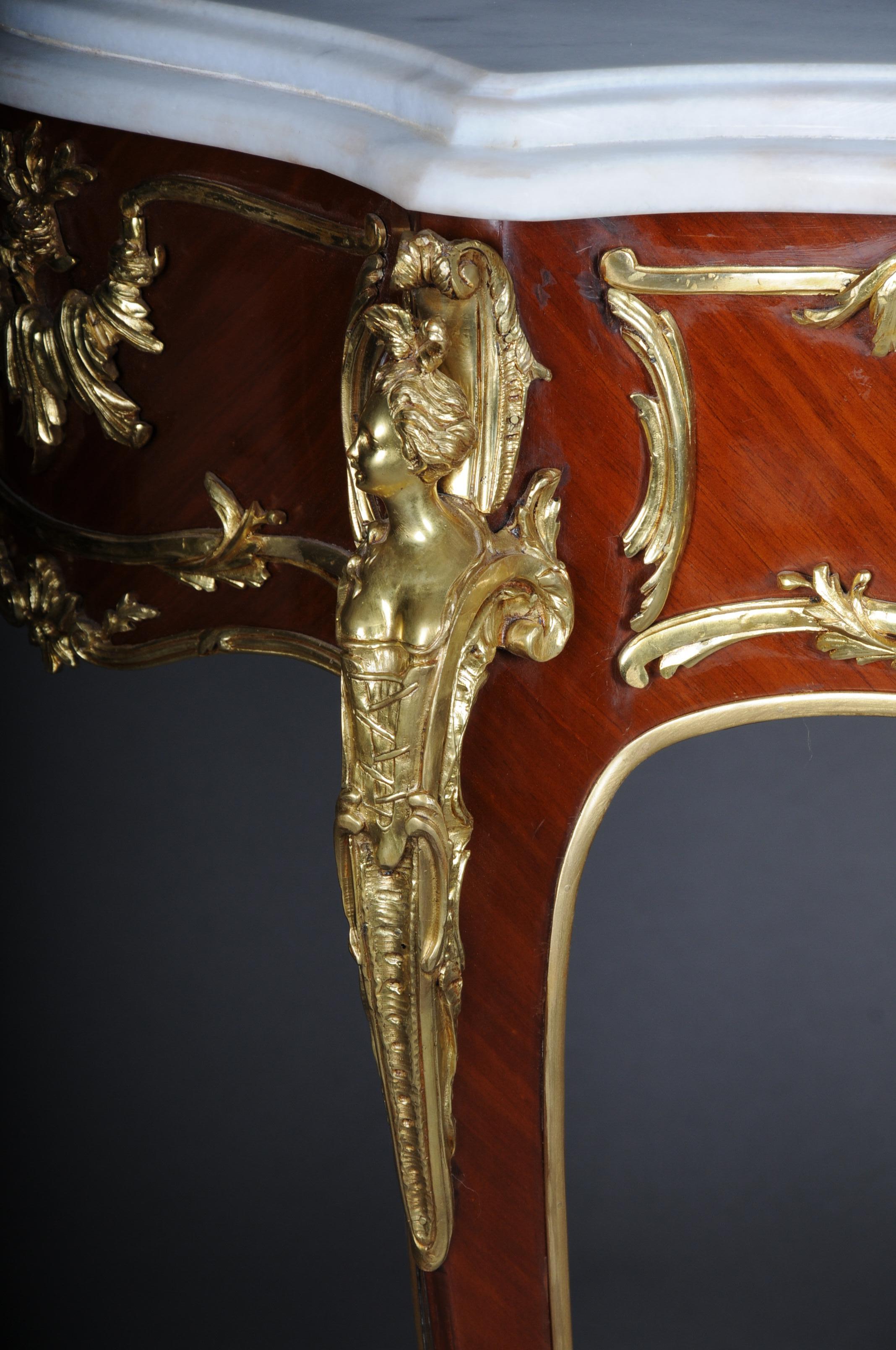 Brass Impressive Console/Sideboard in the Louis XV after Francois Linke, Paris For Sale