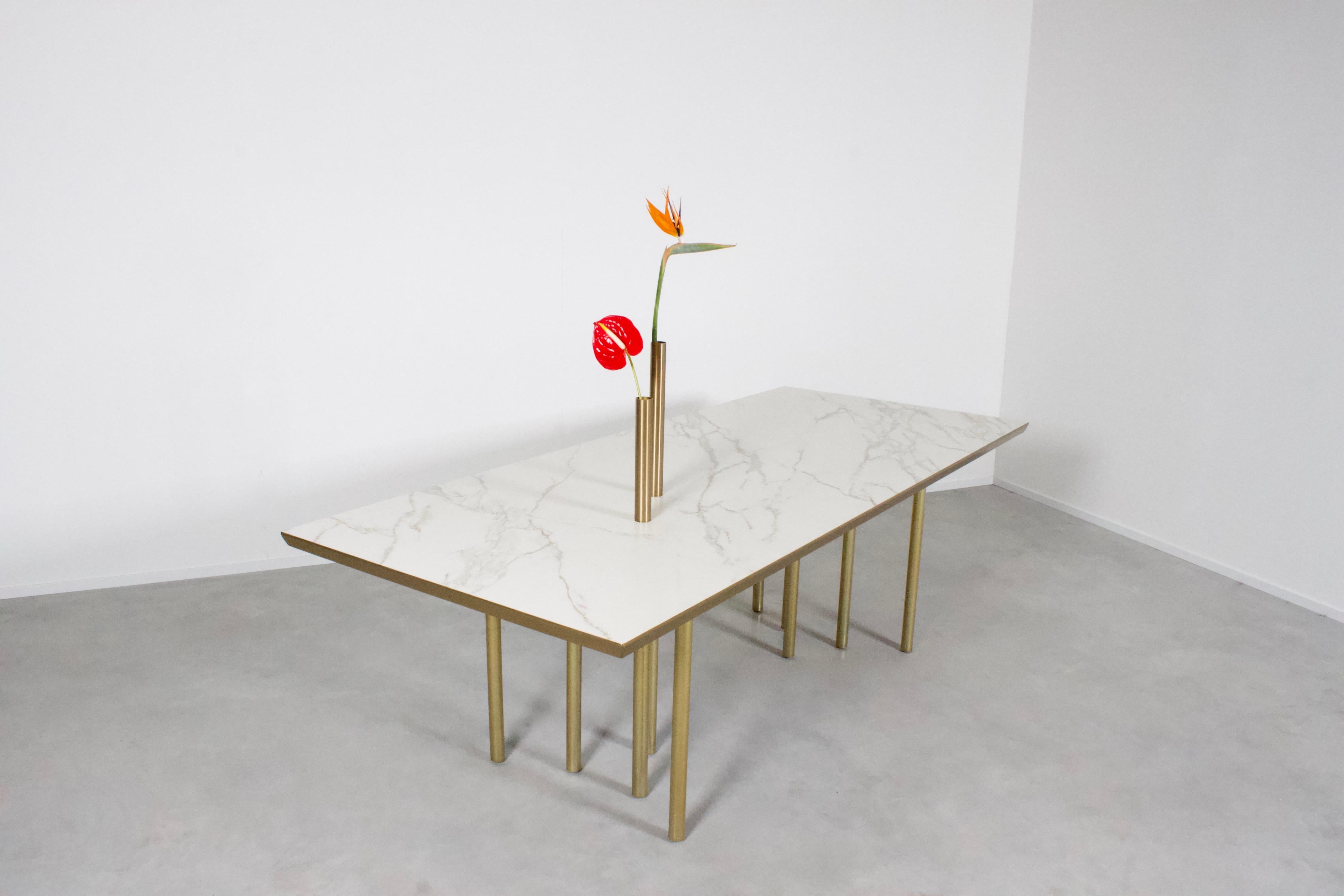 Brass Impressive Contemporary 'Alta Ara' Table by Bes Merckx  For Sale