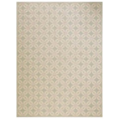 Beeindruckender Flachgewebe-Teppich aus handgewebter Wolle mit Nadelspitze