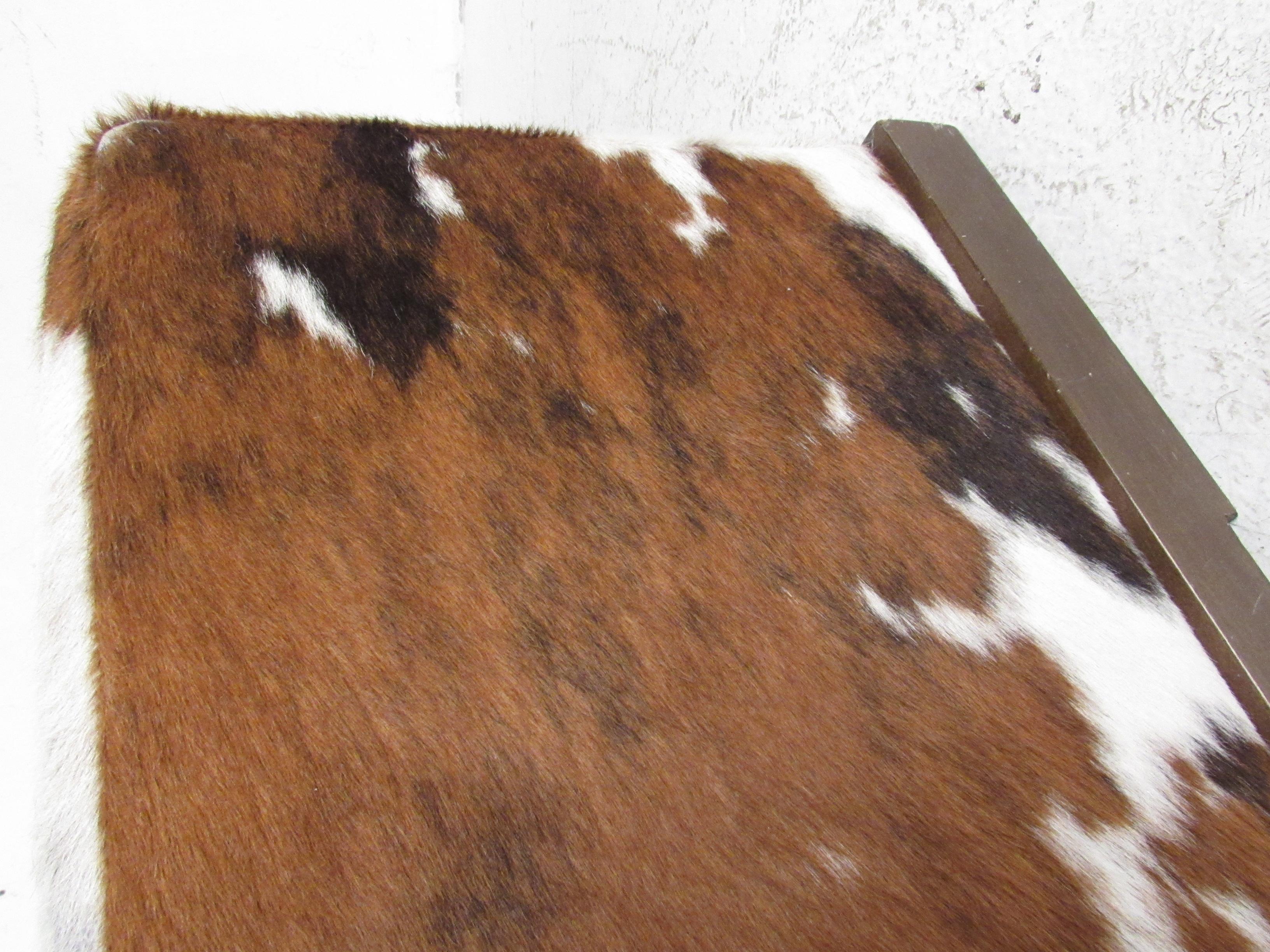 Late 20th Century Impressive Contemporay Modern Cowhide Ottoman