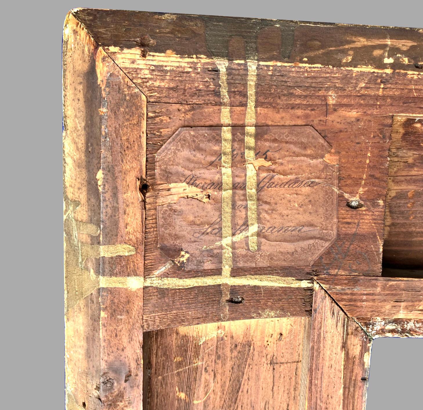 Impressive Continental Carved and Painted Eighteenth Century Picture Frame For Sale 3