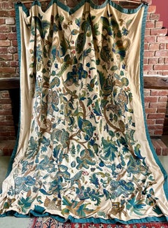 Impressive Crewelwork Tree of Life Panel