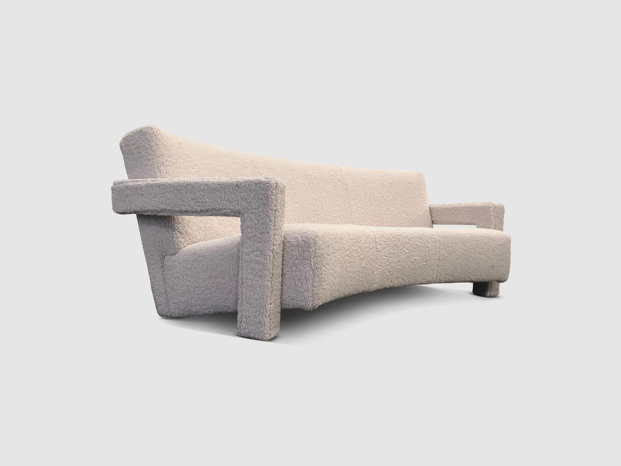 Late 20th Century Impressive Curved 637 Utrecht 3-Seater Sofa by Gerrit Rietveld for Cassina 1990s
