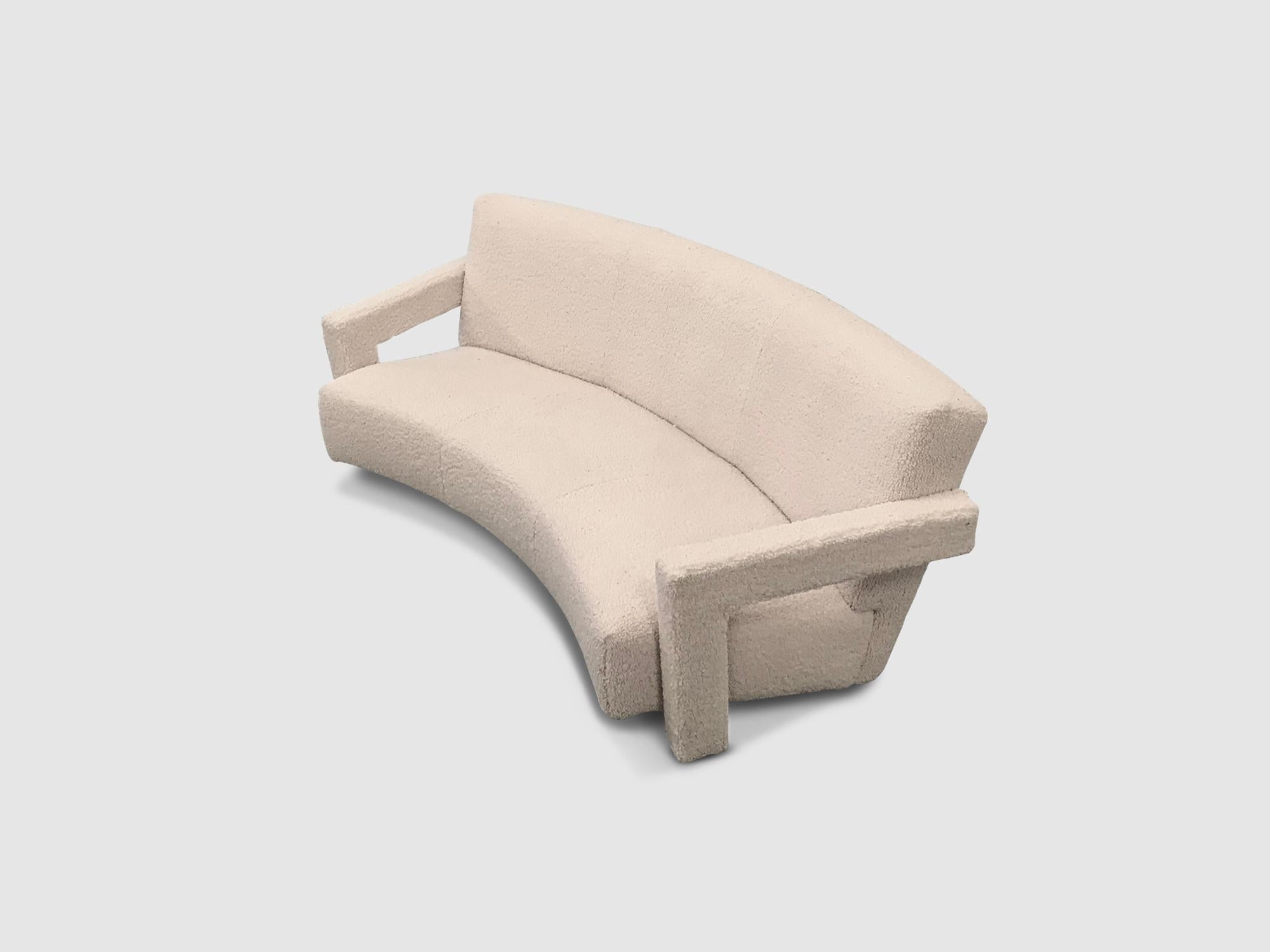 Impressive Curved 637 Utrecht 3-Seater Sofa by Gerrit Rietveld for Cassina 1990s 1