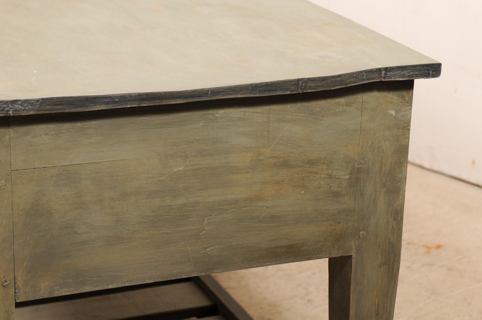 Impressive Custom Painted Wood Kitchen Island Table with Storage 3