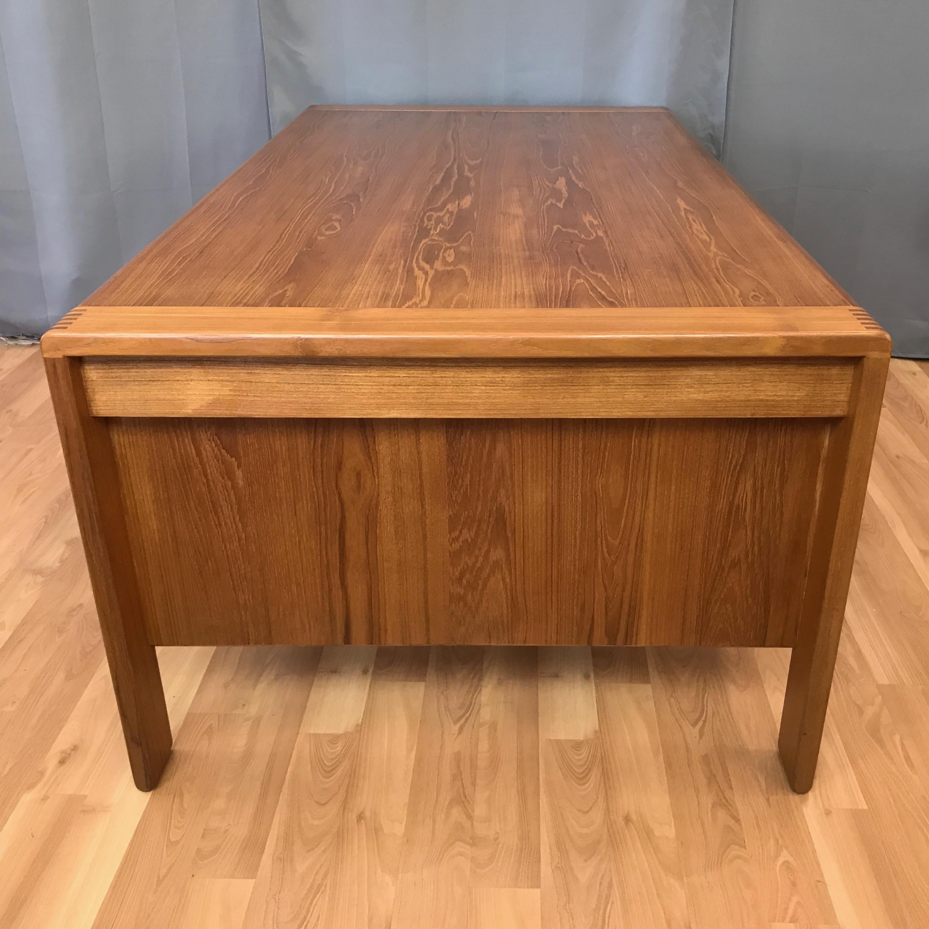 Impressive D-Scan Danish Modern Teak Executive Desk, 1970s 10