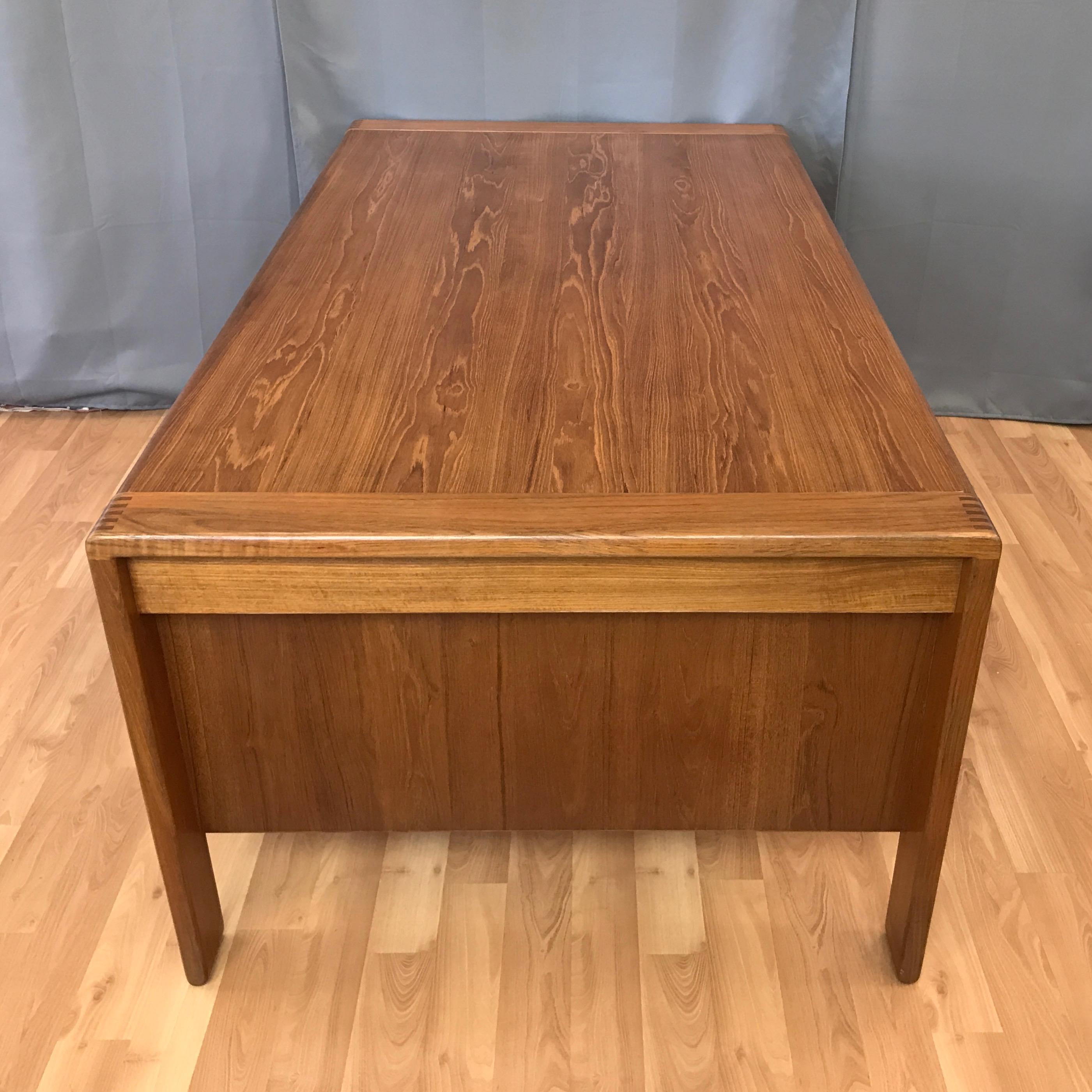 Impressive D-Scan Danish Modern Teak Executive Desk, 1970s 12