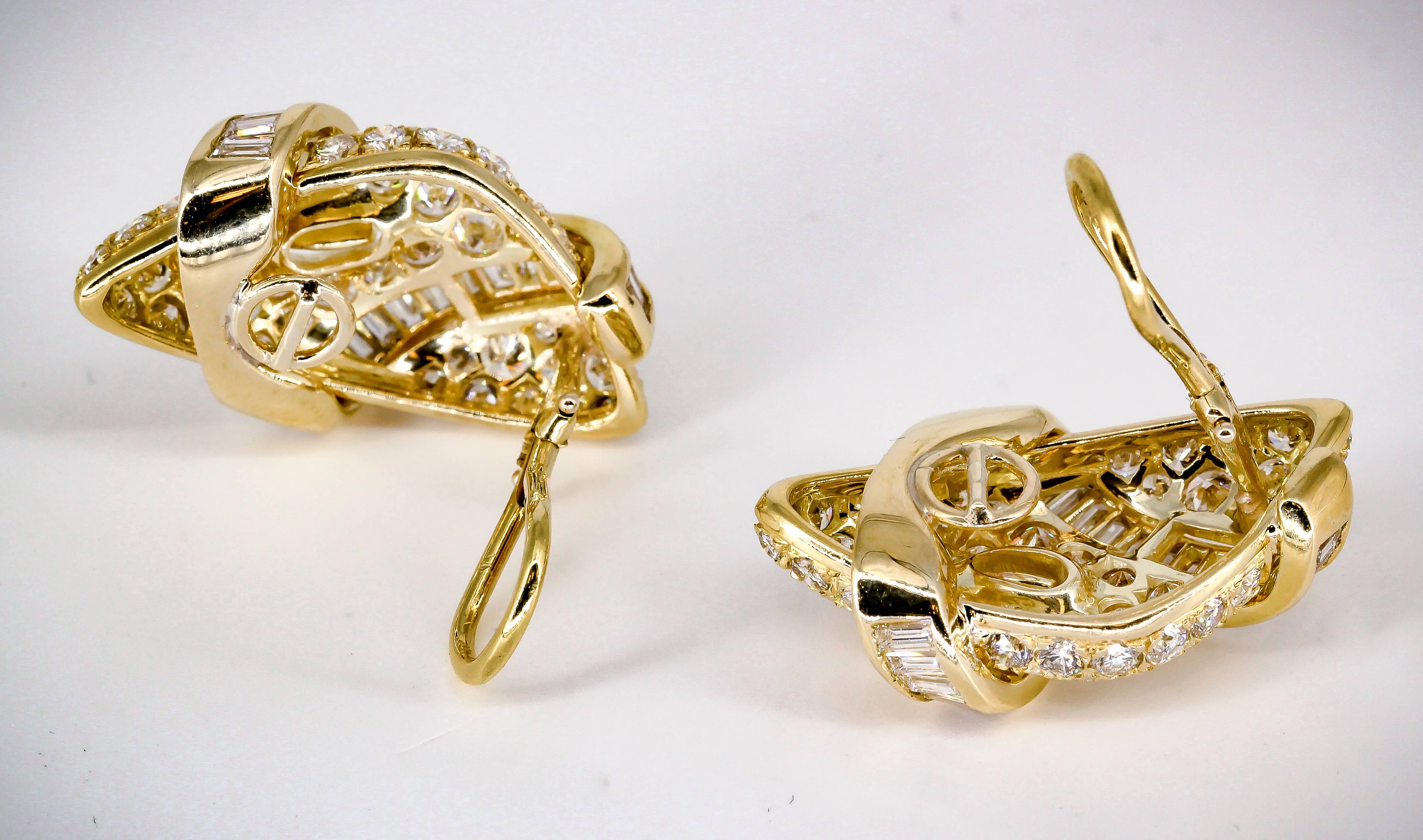 Diamond and Gold Earrings 3