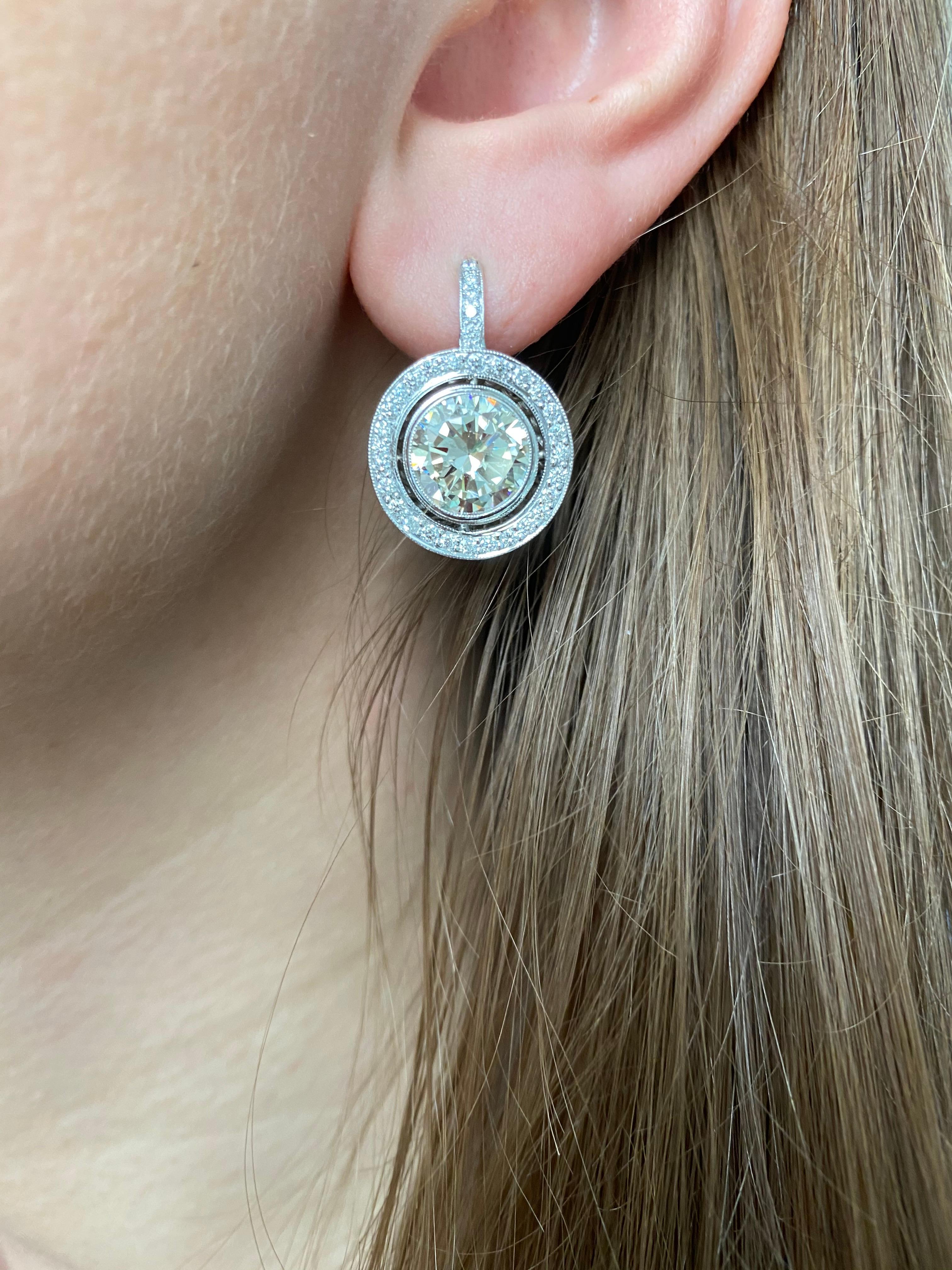 genevive jewelry pave bezel halo earrings