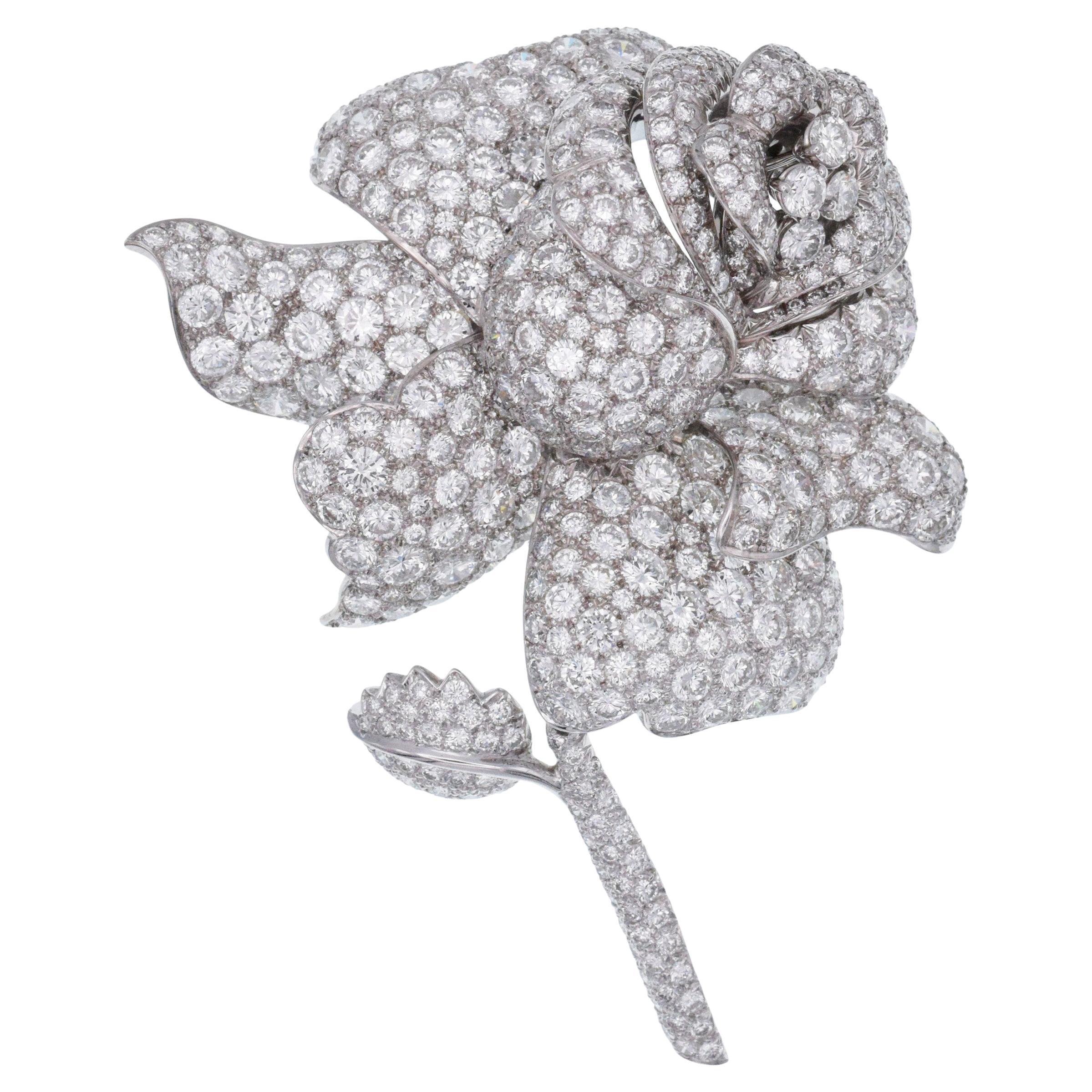 Impressive! Diamond "Flower" Brooch