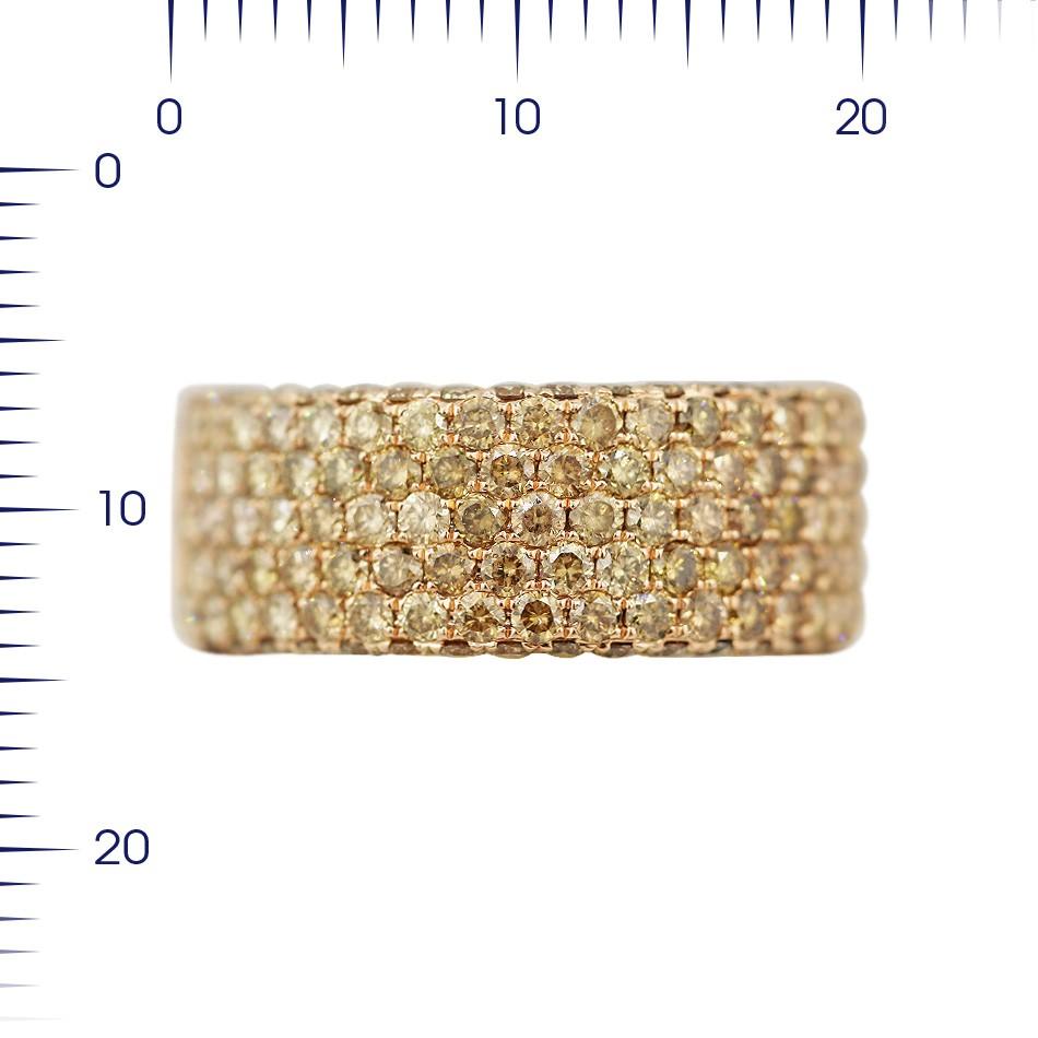 Modern Impressive Diamond Pink Gold Ring For Sale
