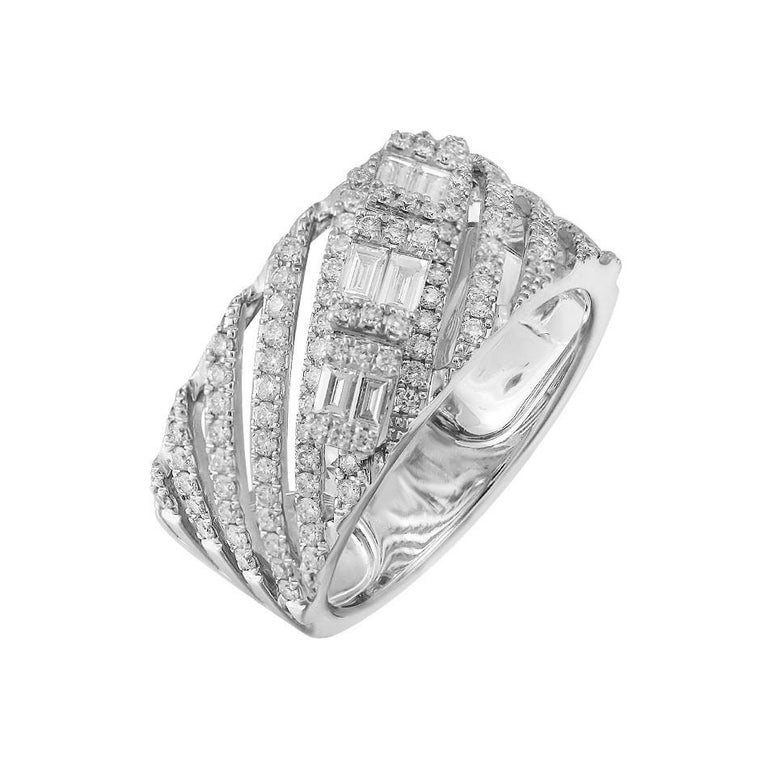 Impressive Rings Impressive Diamond White Gold Ring For Sale (Free Shipping) at 1stDibs