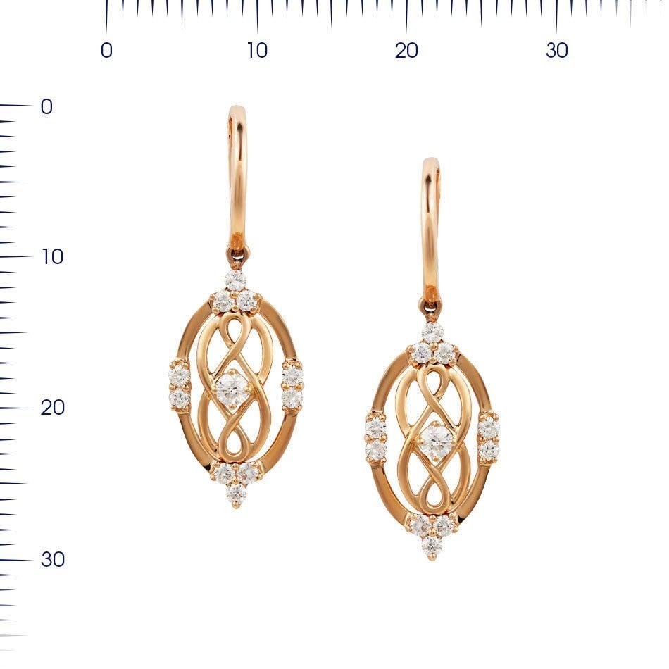 Impressionanti orecchini a goccia in oro giallo con diamante In condizioni Nuovo in vendita a Genève, GE