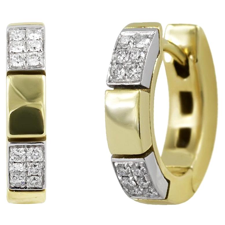 Beeindruckende Diamant-Ohrringe aus Gelbgold im Angebot