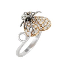 Impressionante anello con diamante in oro giallo