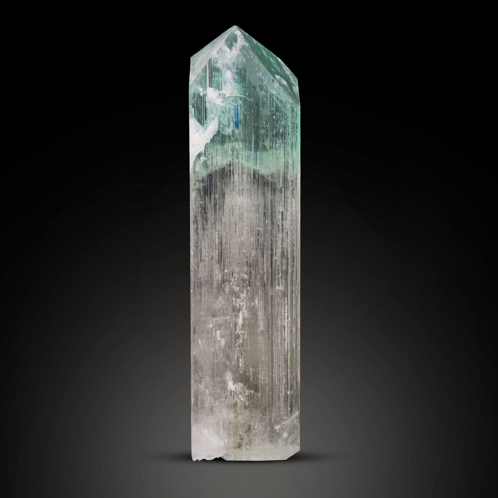 Uncut Impressive Double Terminated Bicolor Hiddenite Kunzite Crystal From Afghanistan For Sale