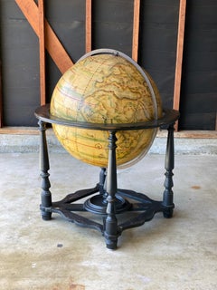 Impressive Early 20th C Hand Painted Globe