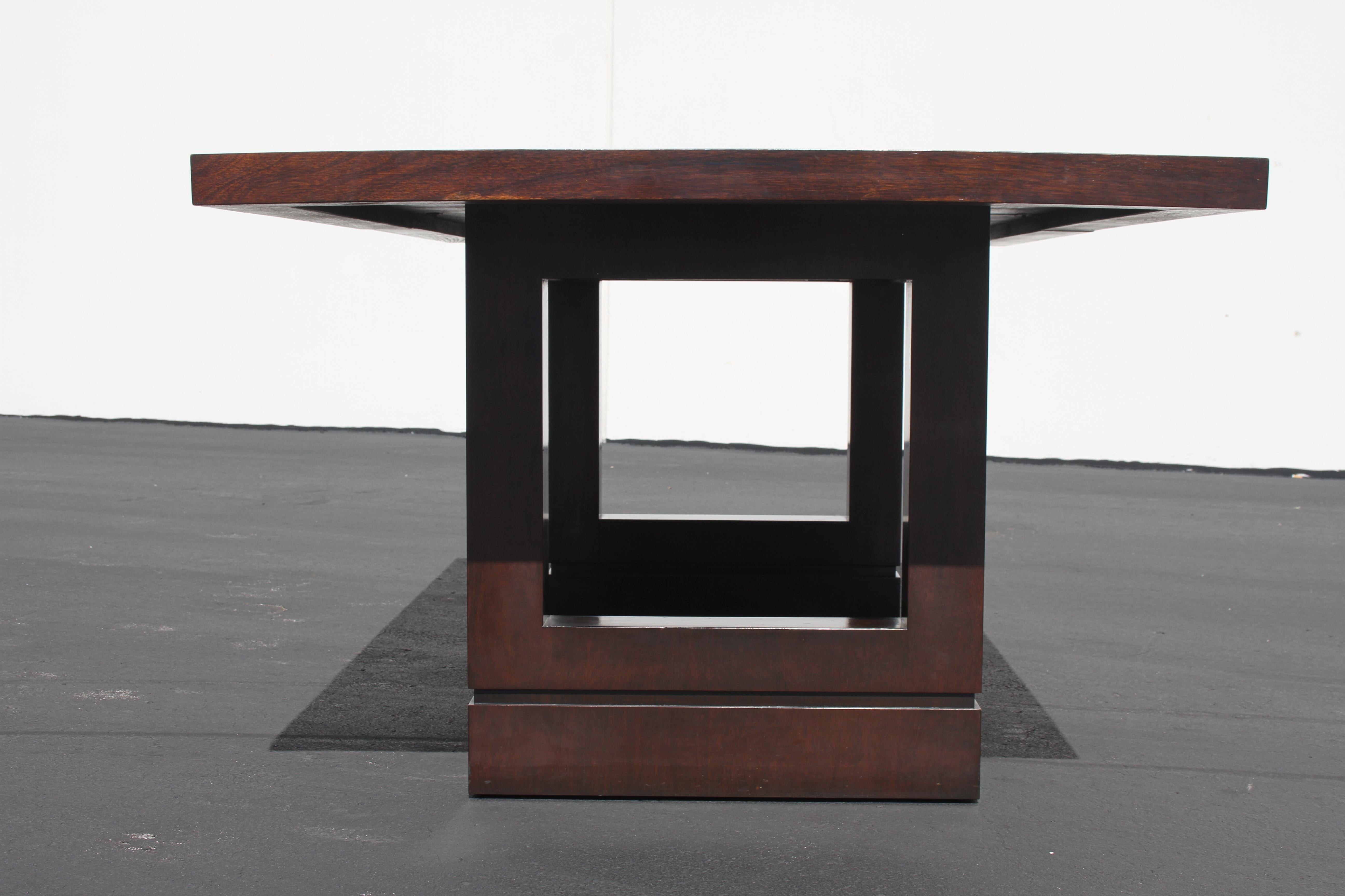 American Impressive 1950s Edward J. Wormley for Dunbar Large Dark Mahogany Dining Table For Sale