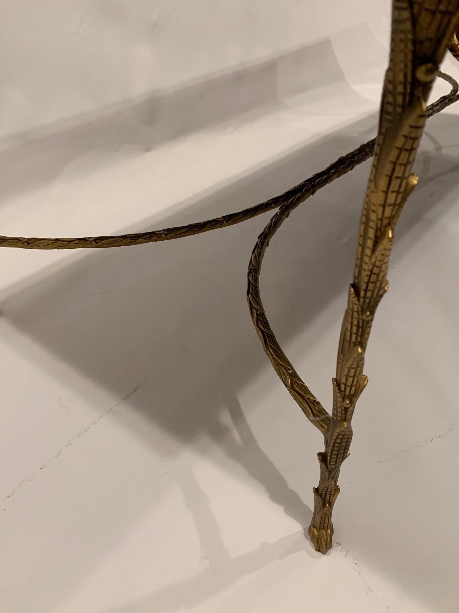 Impressive & Elegant Rectangular Burnished Brass & Mirrored Coffee Table 2