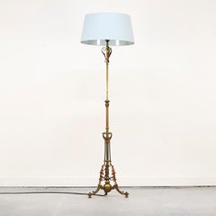 Impressive English Floor Lamp from Brass and Copper