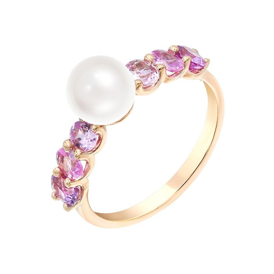 Modern Impressive Fancy Pearl Pink Sapphire Diamond Pink Gold Earrings For Sale