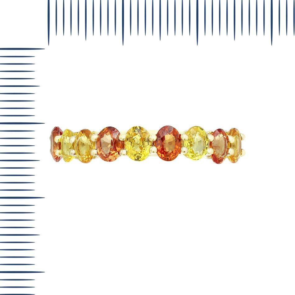 Ring Yellow Gold 14 K (Matching Earrings Available)

Diamond 2-RND-0,04-G/VS1A
Orange Sapphire 4-0,88ct
Yellow Sapphire 5-1,11ct

Weight 1,72 grams
Size 17,2

With a heritage of ancient fine Swiss jewelry traditions, NATKINA is a Geneva based