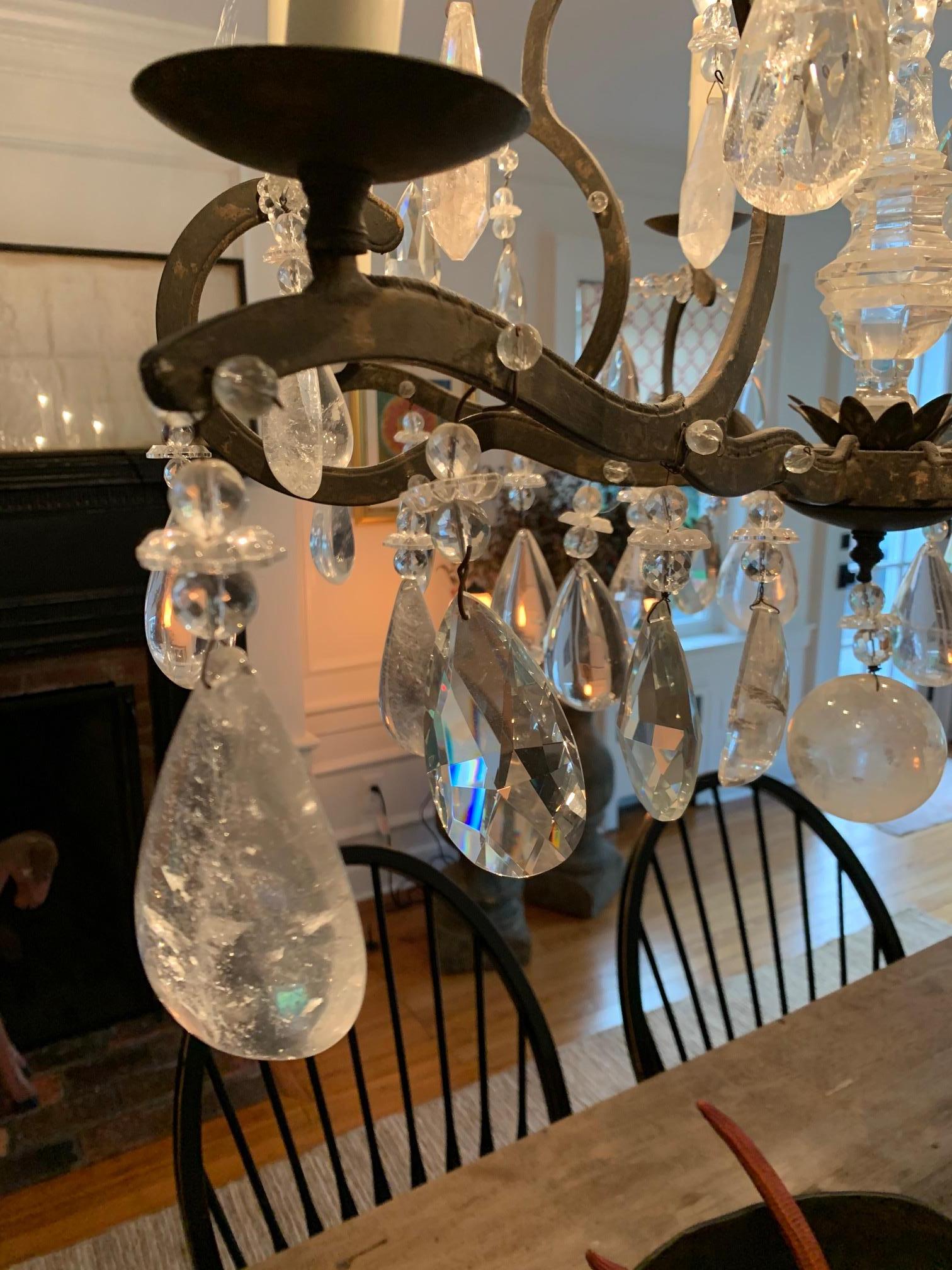 farmhouse crystal chandelier