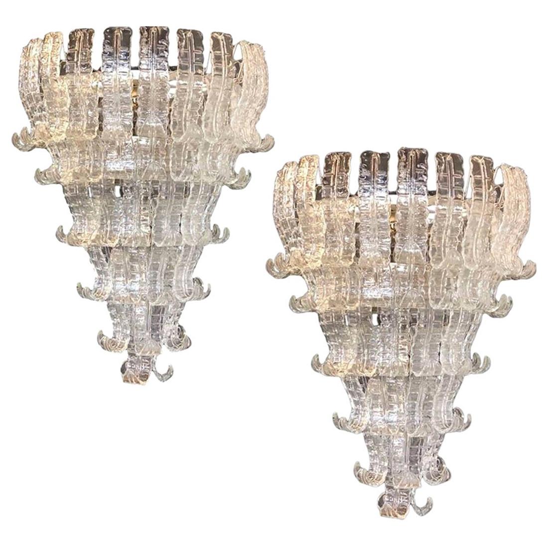 Impresionante Lámpara de Cristal de Murano Felci Italia, años 80 en venta 8