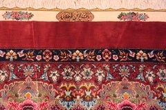 Impressive Fine Gallery Size Vintage Garden Silk Persian Qum 5'2" x 12'10"
