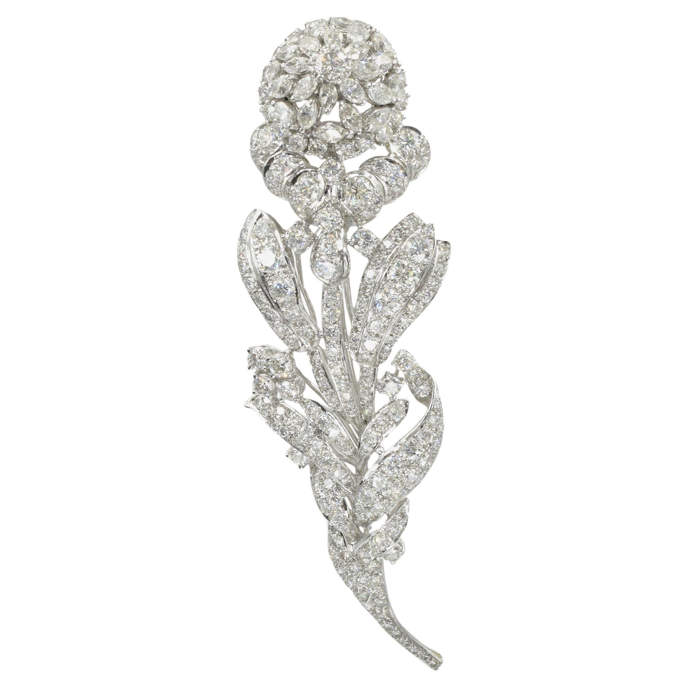 Impressive Flower Diamond Brooch