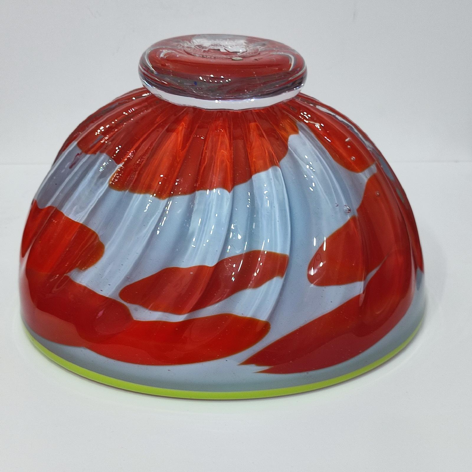 Impressive Fredrik Nielsen Unique Large Glass Bowl, 2003 For Sale 3