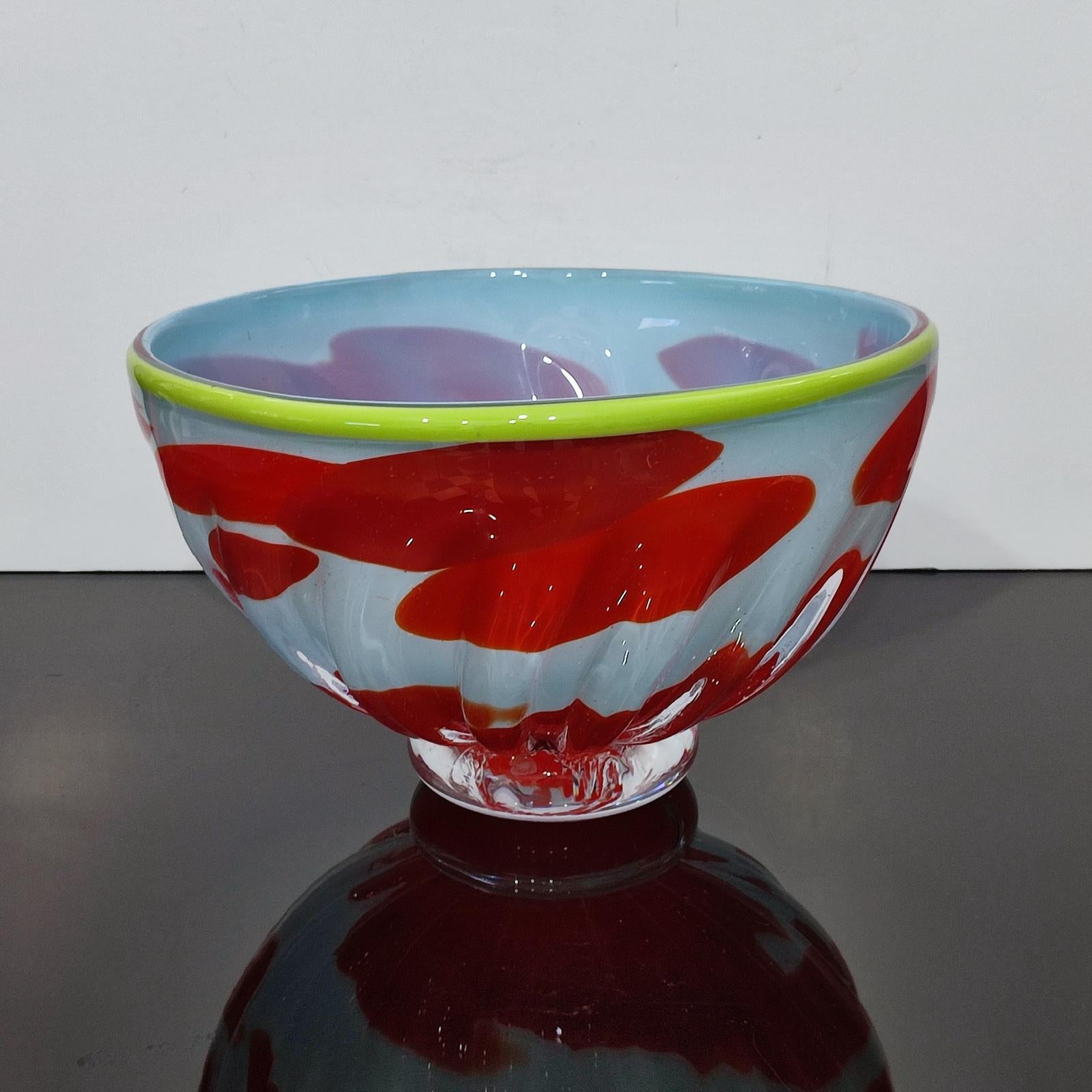 Modern Impressive Fredrik Nielsen Unique Large Glass Bowl, 2003 For Sale