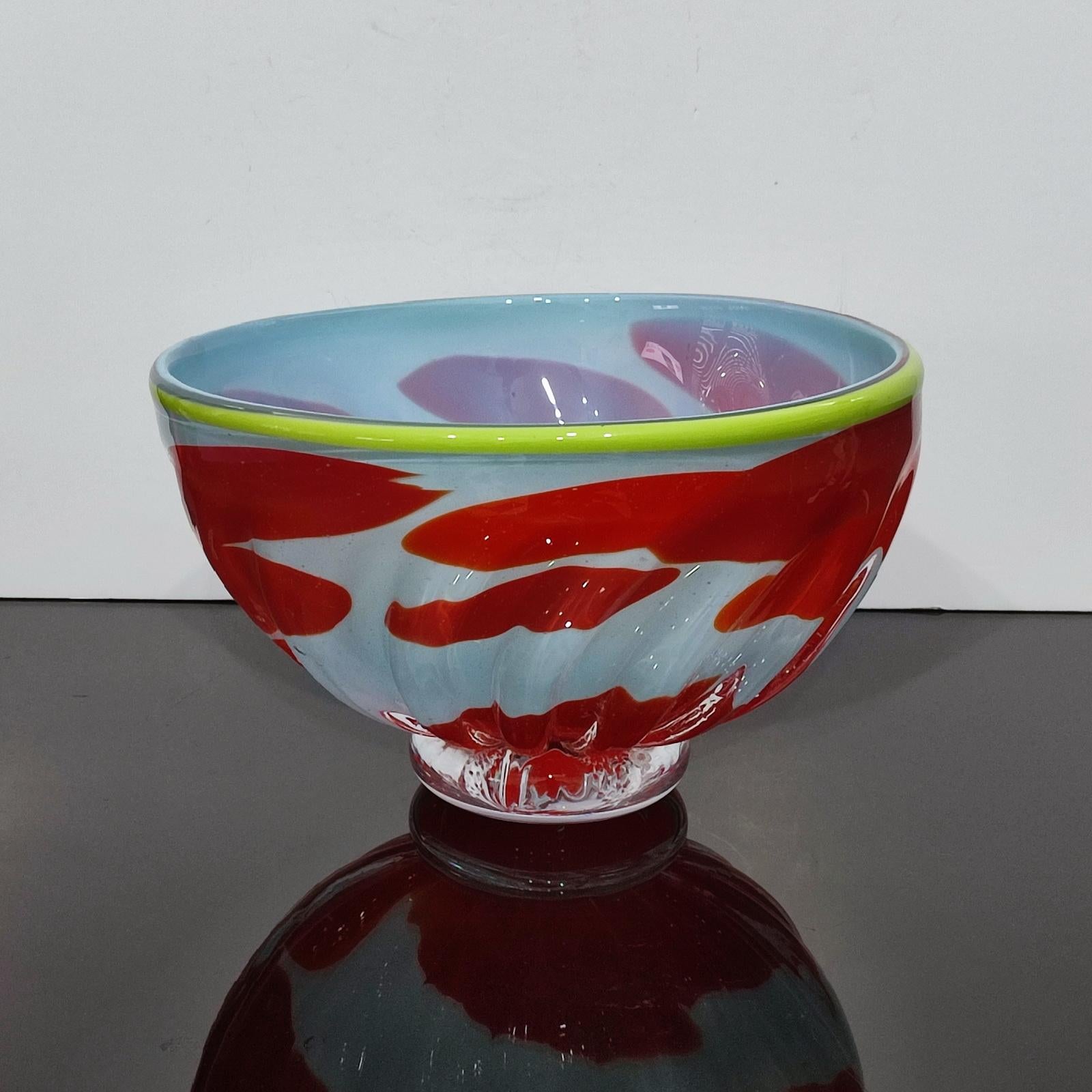 Swedish Impressive Fredrik Nielsen Unique Large Glass Bowl, 2003 For Sale