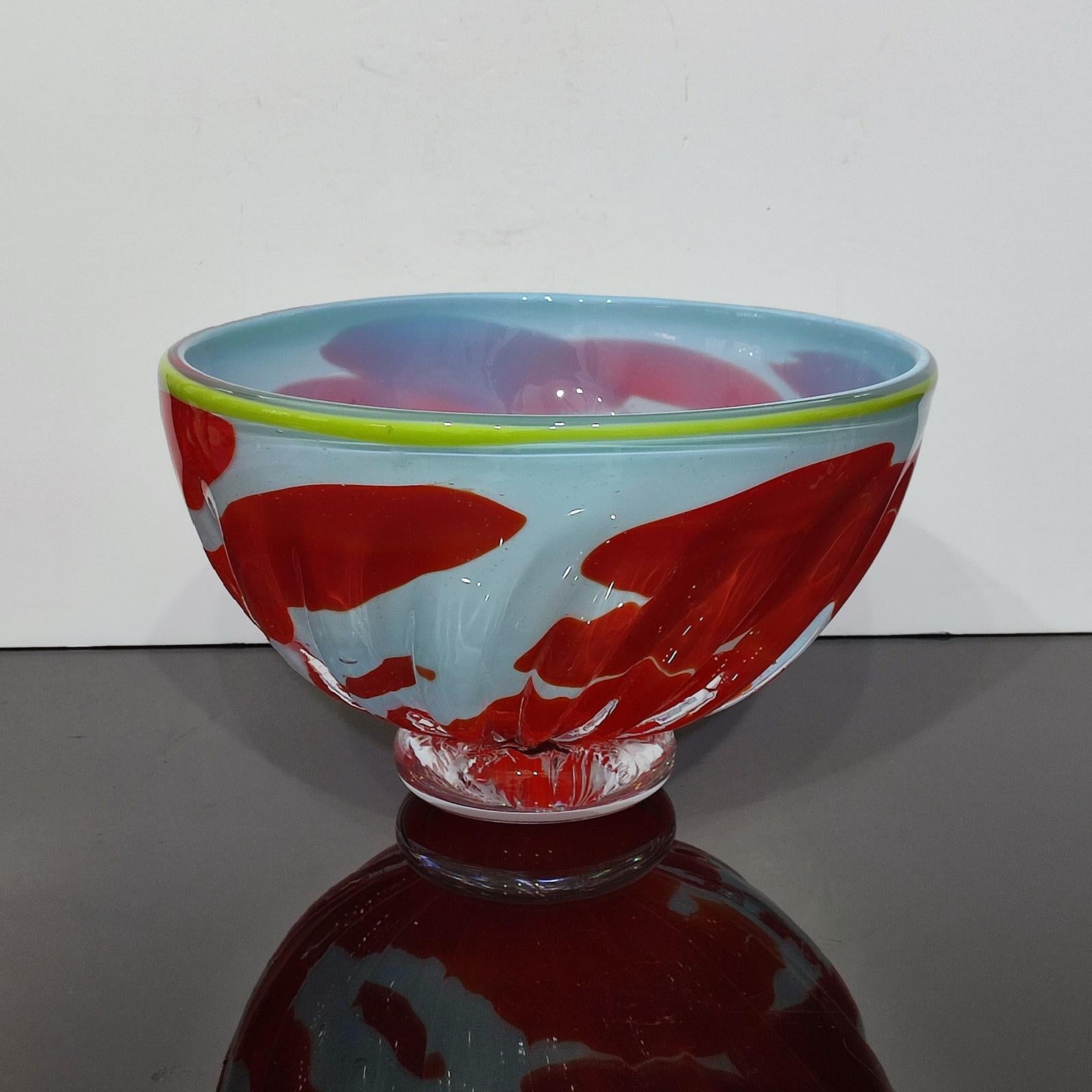 Impressive Fredrik Nielsen Unique Large Glass Bowl, 2003 In Good Condition For Sale In Bochum, NRW