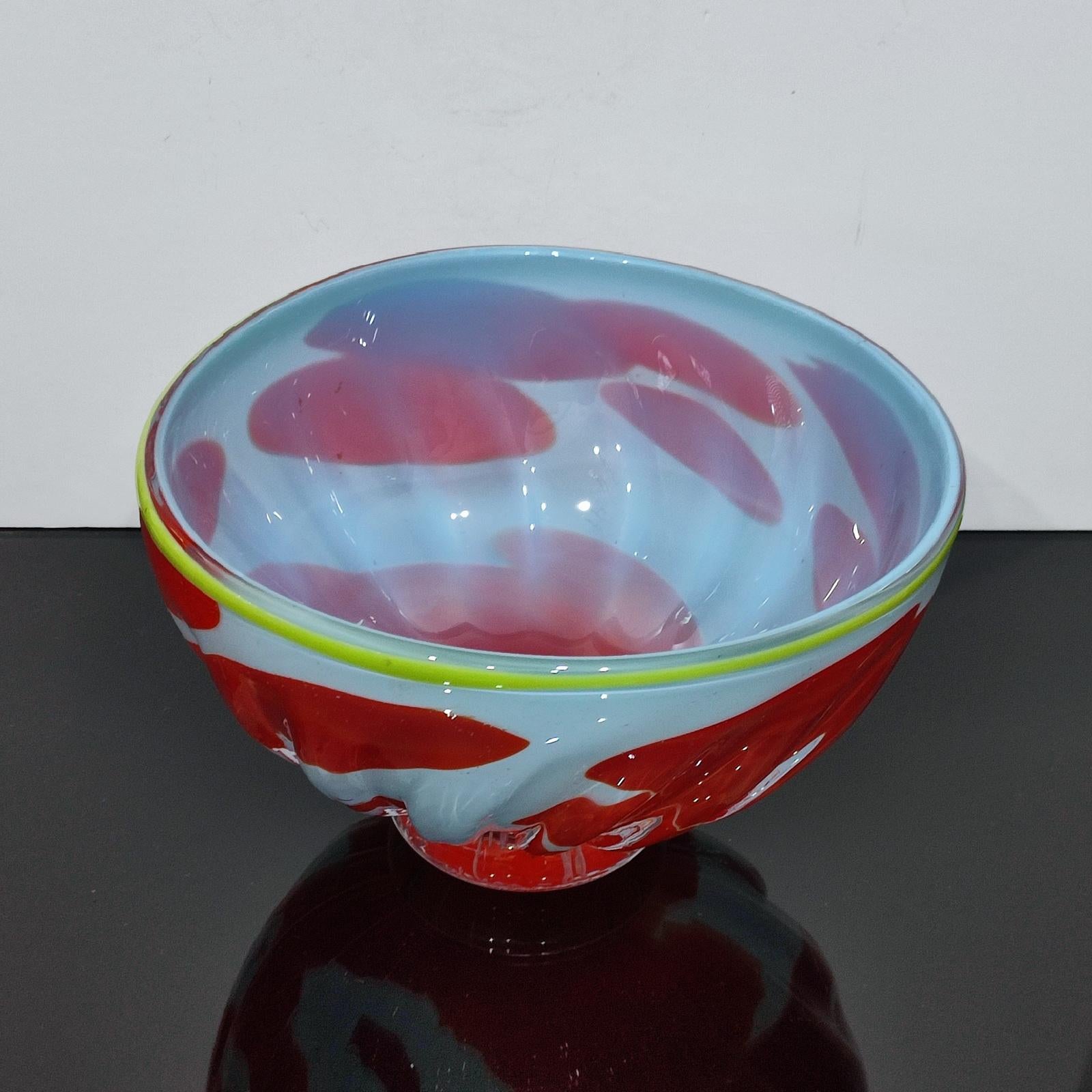Contemporary Impressive Fredrik Nielsen Unique Large Glass Bowl, 2003 For Sale