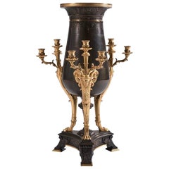 Impressive French 19th Century Neo-Greek Style Bronze Nine-Lights Centerpiece