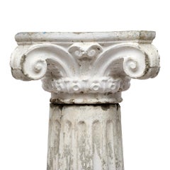Beeindruckende antike ionische Betonsäule aus Frankreich, CIRCA 1920