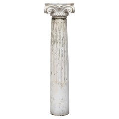 Beeindruckende antike ionische Betonsäule aus Frankreich, CIRCA 1920