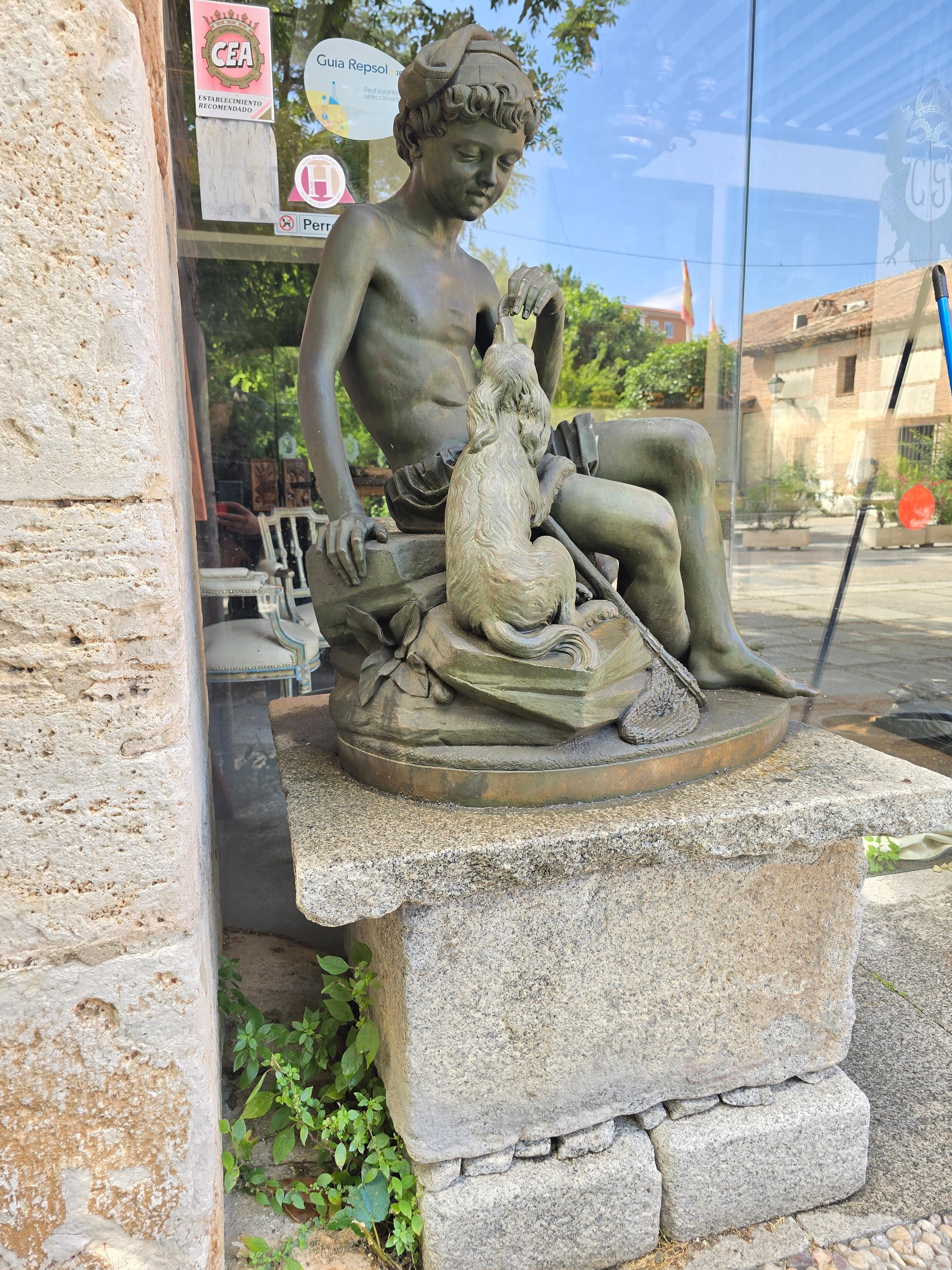 Fine XIX secolo Impressionante scultura francese in bronzo di E. Martin in vendita