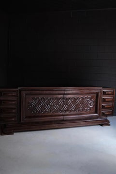 Beeindruckendes französisches geschnitztes Sideboard von Andre Le Picard, 1940er Jahre