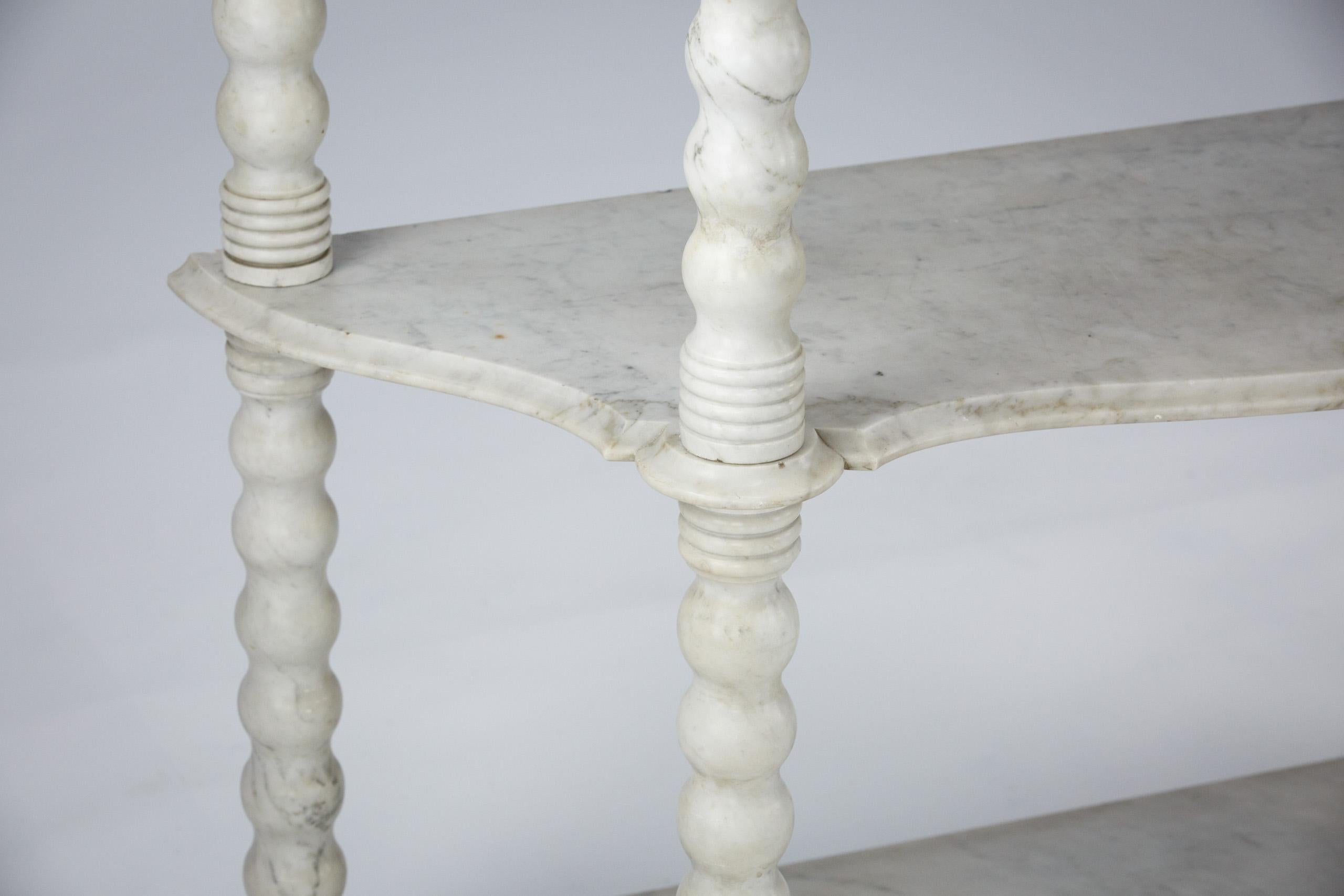 Beeindruckende große französische Patisserie-Ausstellungs-Etagere aus Marmor im Angebot 2