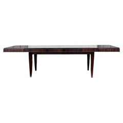 Vintage Impressive French Macassar Ebony Dining Table Art Deco Style