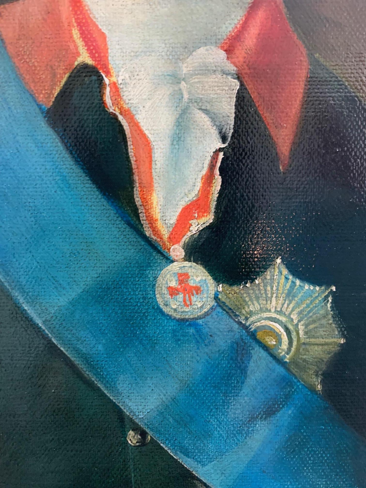 Late 20th Century Impressive French Military Portrait by Henry Callan