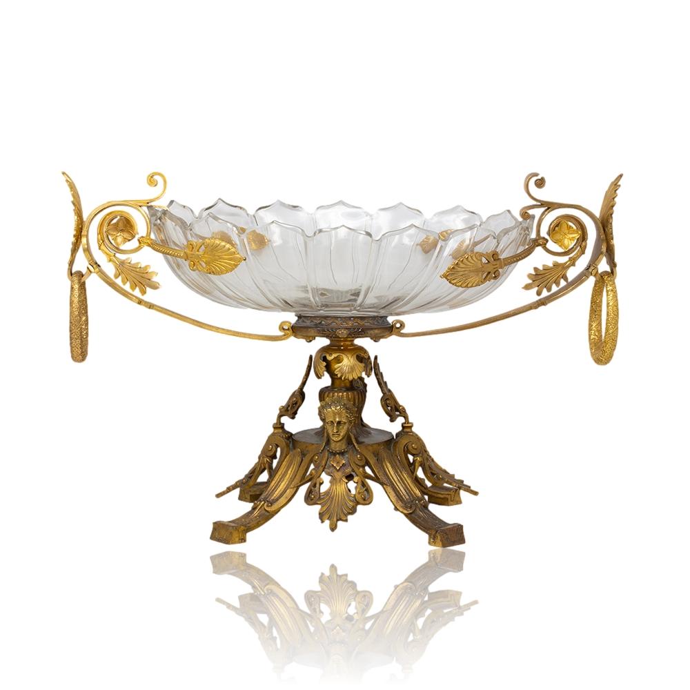 Bronze Impressive French Ormolu Mounted Coupe Centrepiece